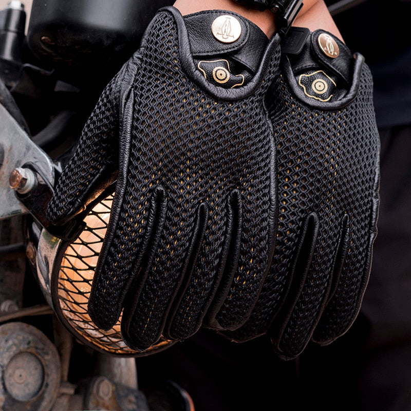 Black Full Finger Motorcycle Riding  Gloves