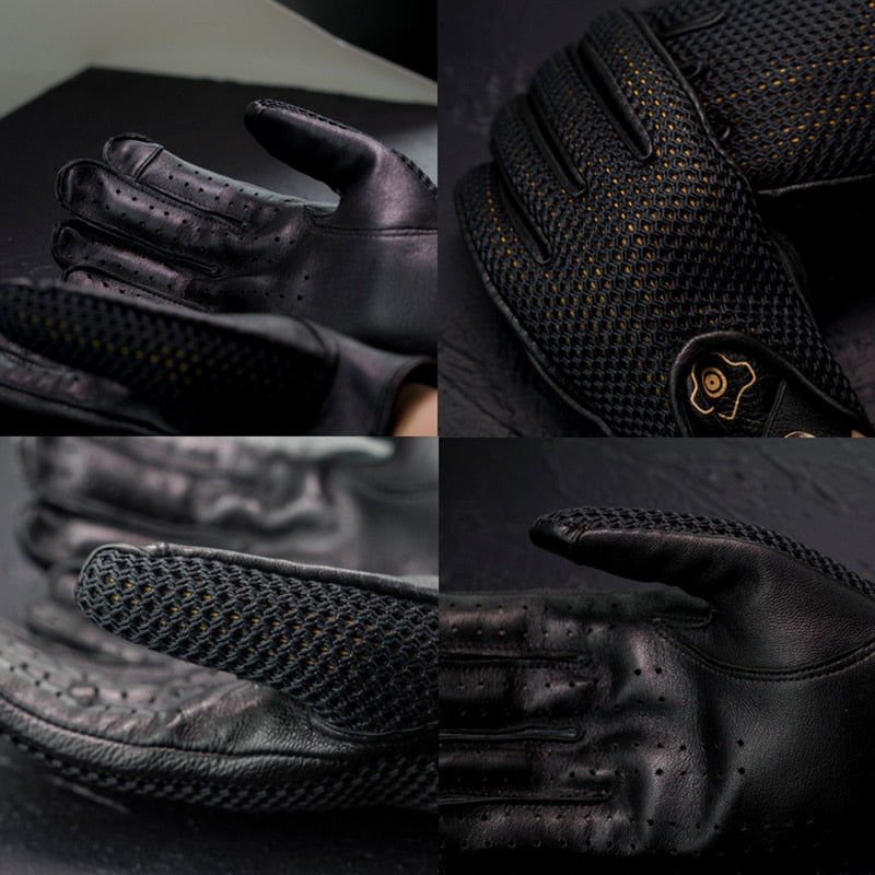 Black Full Finger Motorcycle Riding  Gloves