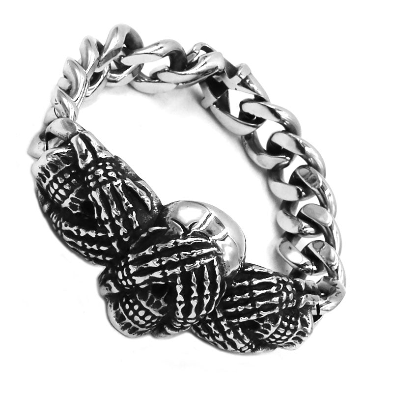 Hat Cross Skull Bracelet