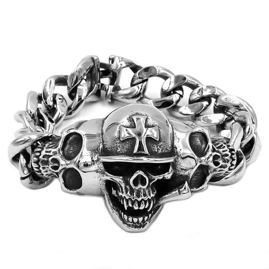 Hat Cross Skull Bracelet