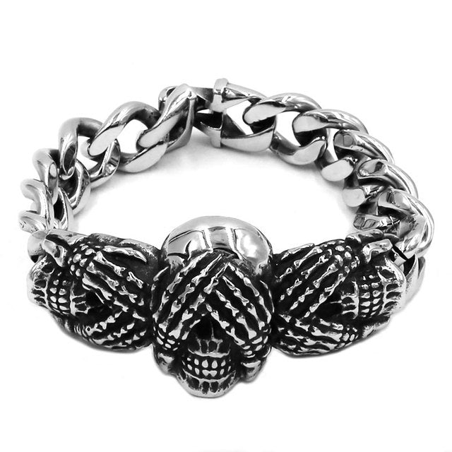 Hat Cross Skull Bracelet