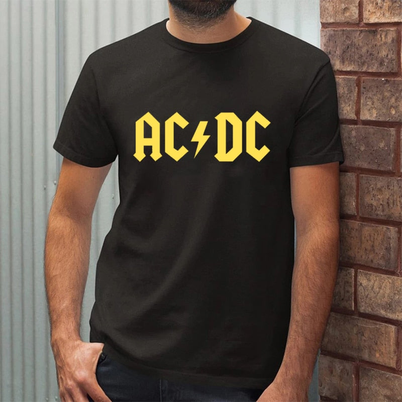 AC DC Printed Rock & Roll T-Shirt