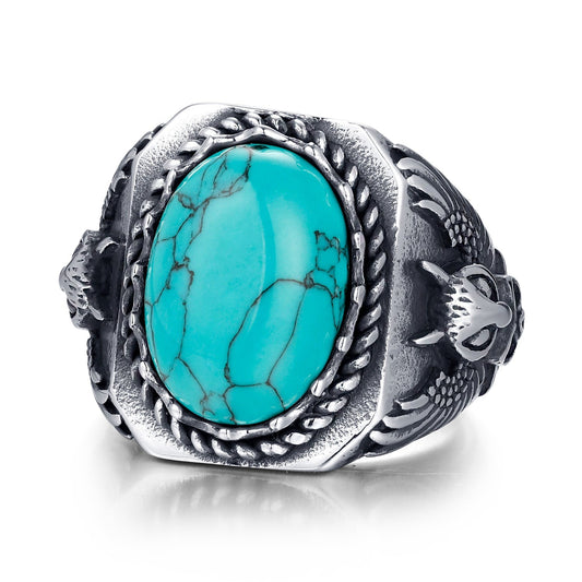 Blue Stone Signet Ring