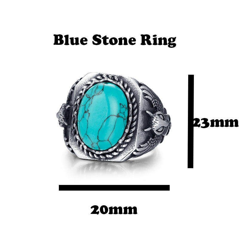 Blue Stone Signet Ring