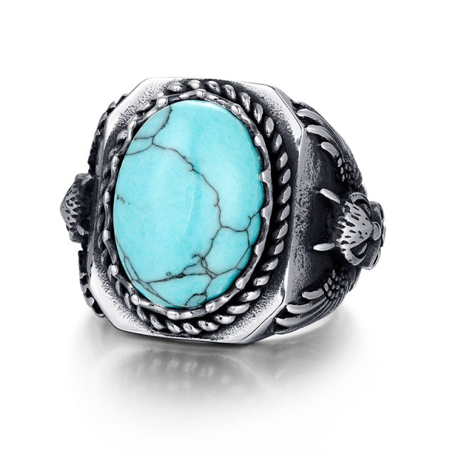 Blue Stone Signet Ring