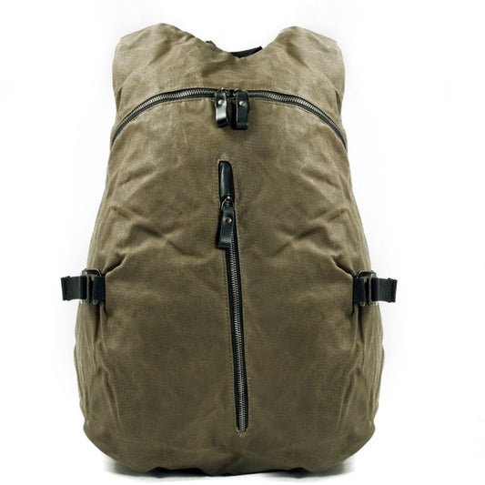 Waterproof Canvas Wax Leather Motorcycle Backpack