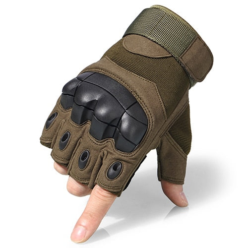 Tactical Military Combat Finger Less Gloves