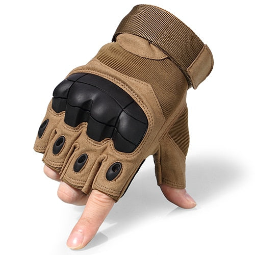 Tactical Military Combat Finger Less Gloves