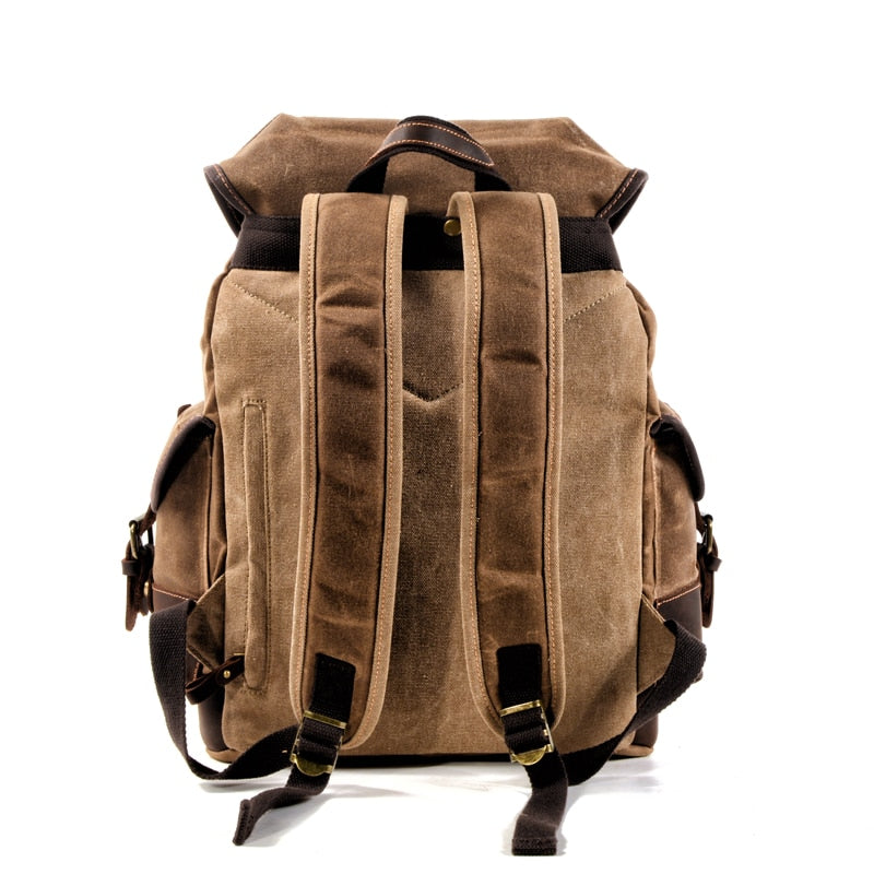 Vintage Waxed Canvas Leisure Backpack