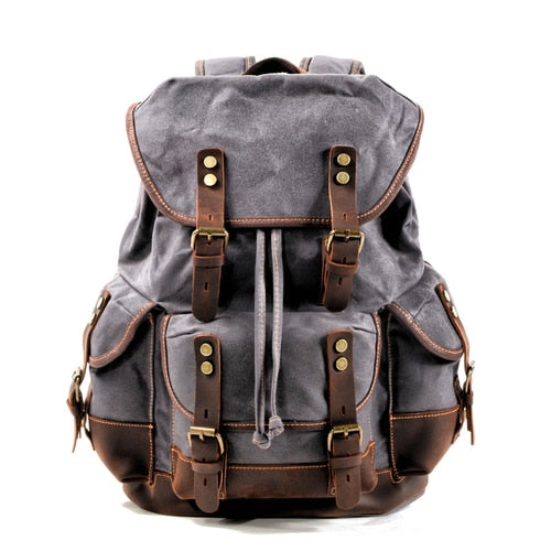 Vintage Waxed Canvas Leisure Backpack