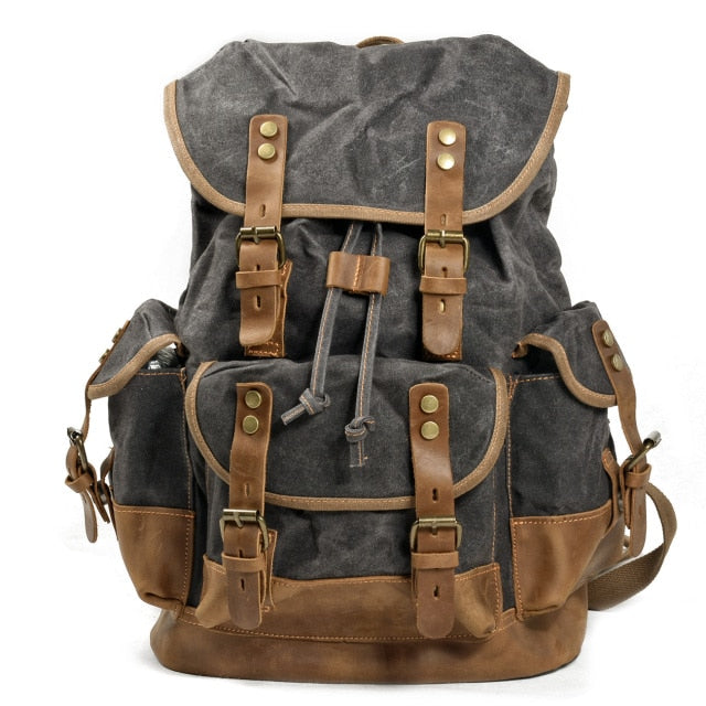 Vintage Waxed Canvas Leisure Backpack