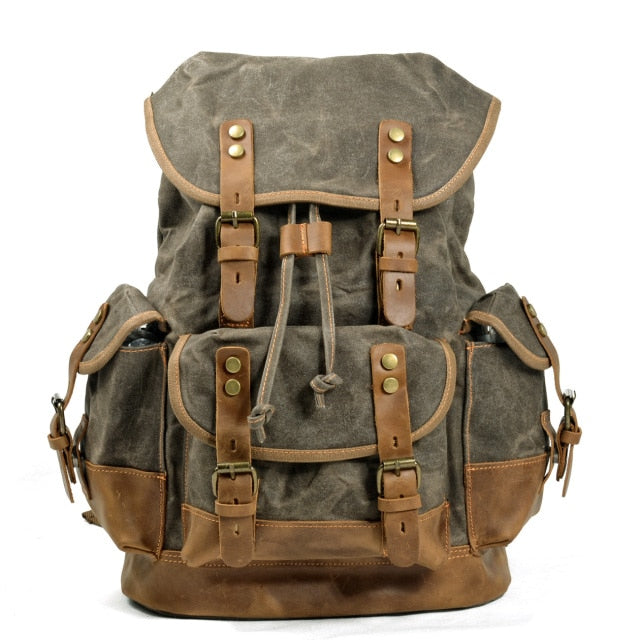 Vintage Waxed Canvas Leisure Backpack