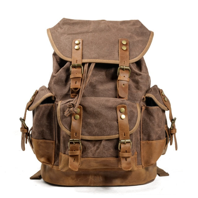 Vintage Waxed Canvas Leisure Backpack