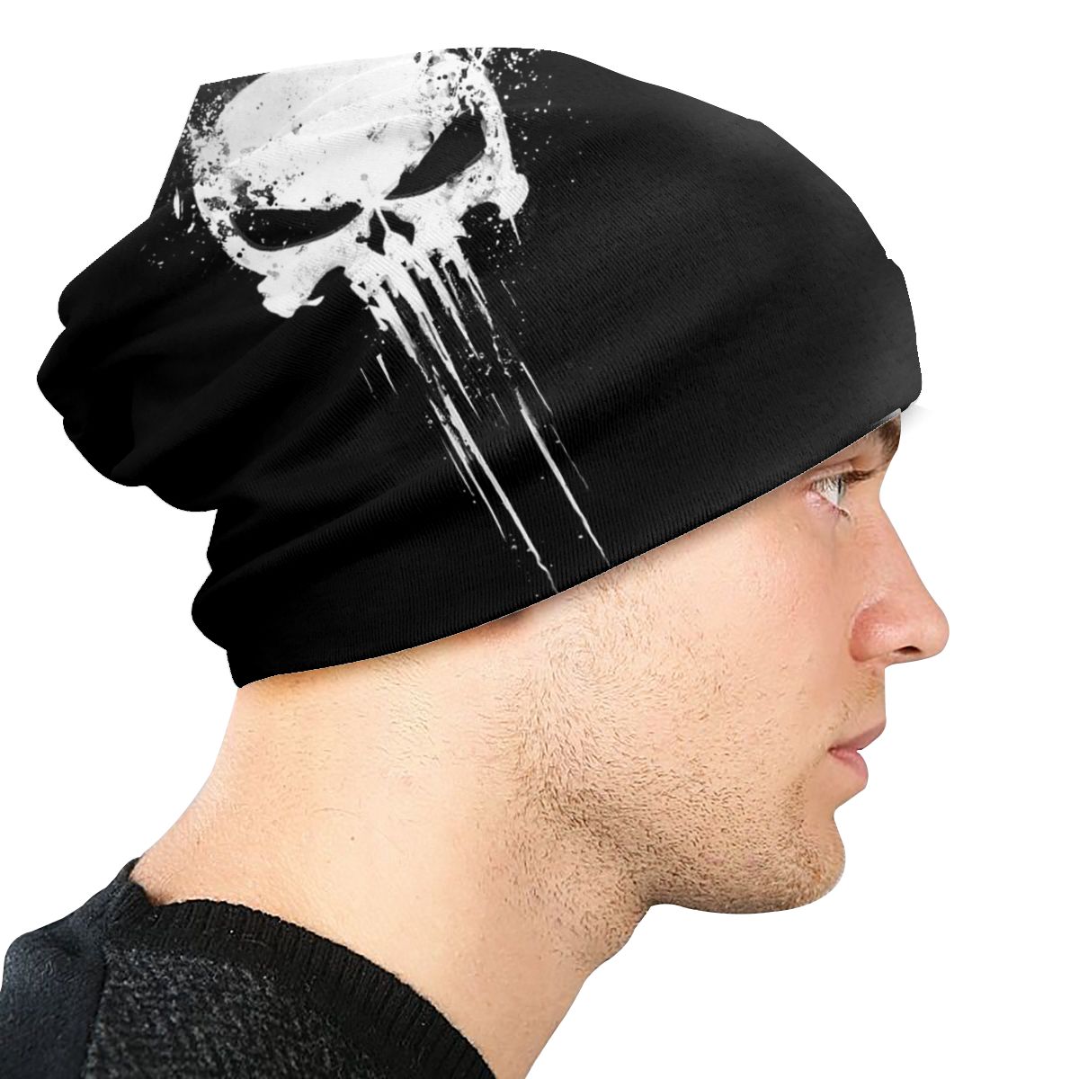 Black Punisher Skull Warm Beanies