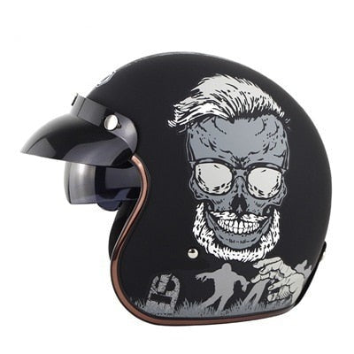 Retro Open Face Vintage Motorcycle Helmets