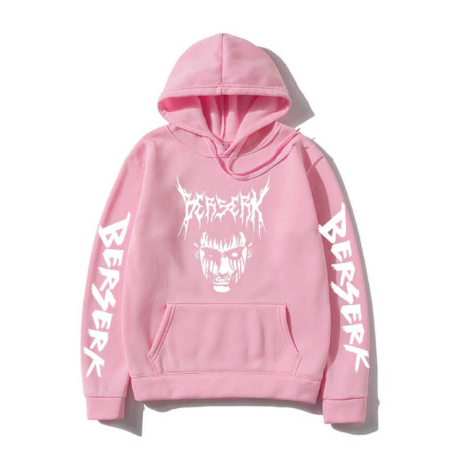 3D Devil Design Cotton Pullover Hoodie