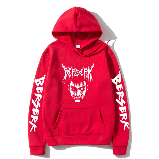 3D Devil Design Cotton Pullover Hoodie