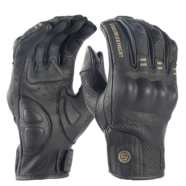 Genuine Leather Retro Motorcycle Gloves