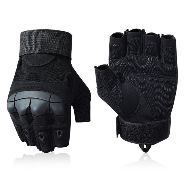 Tactical Military Combat Finger Less Gloves