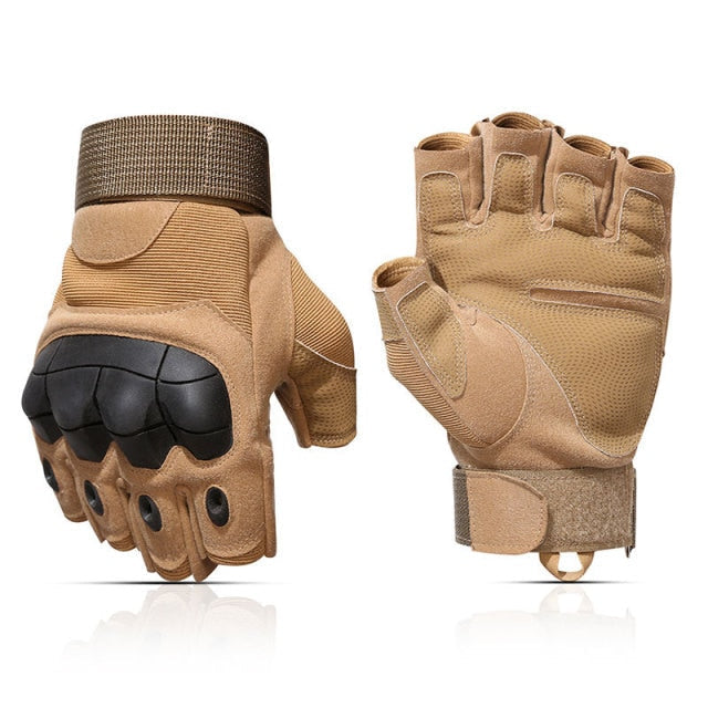 Tactical Military Combat Finger Less Gloves