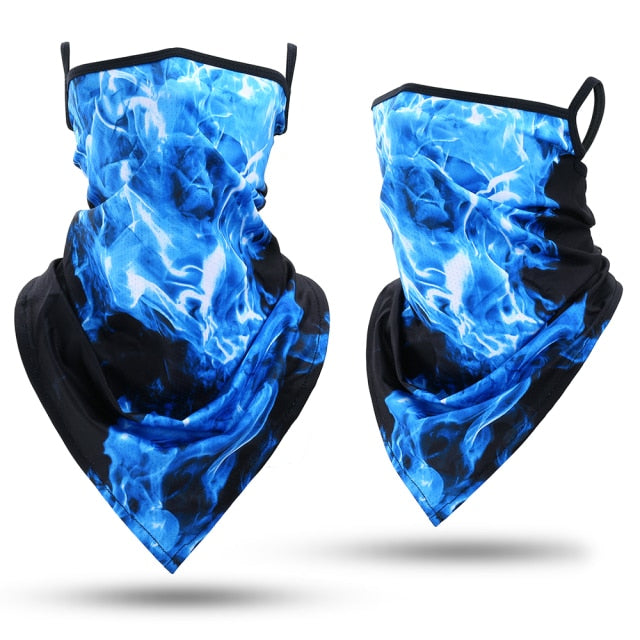 3D Skull Printed Scarf Triangle Bandana