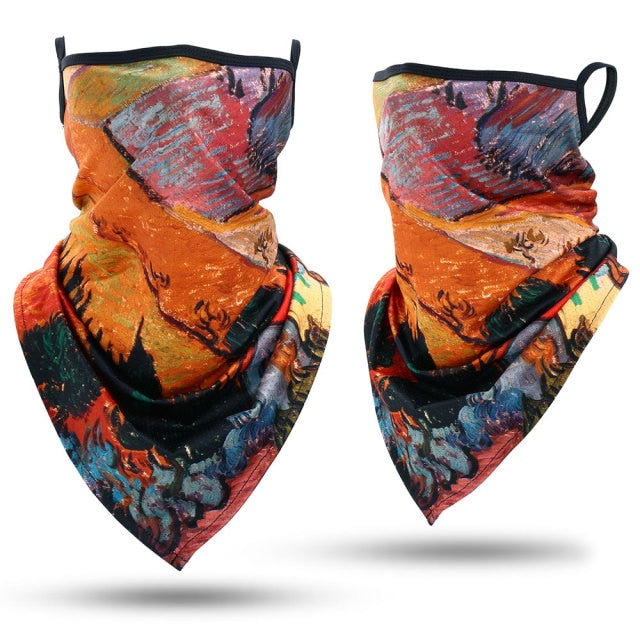 3D Skull Printed Scarf Triangle Bandana