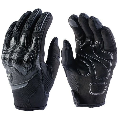 Breathable Touch Operation Leather Motorcycle Gloves