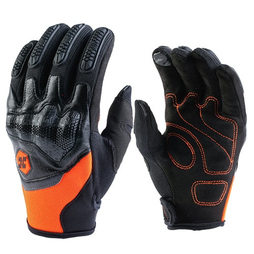 Breathable Touch Operation Leather Motorcycle Gloves