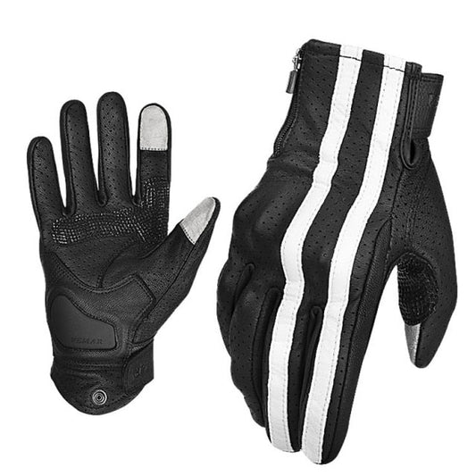 Breathable Leather Touch Function Motorcycle Gloves