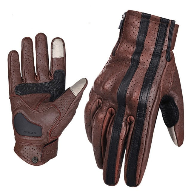 Breathable Leather Touch Function Motorcycle Gloves