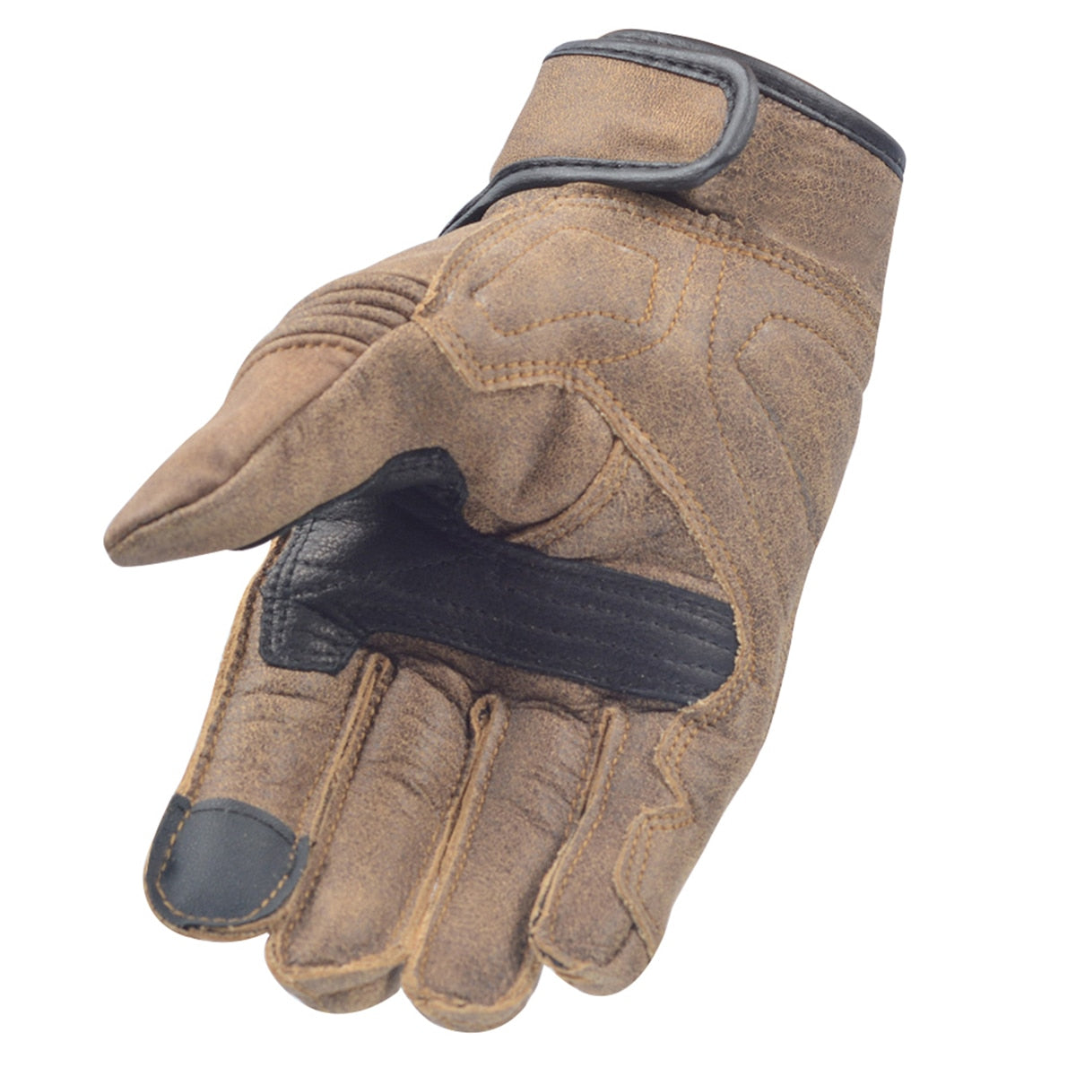 Brown Genuine Leather Protection Riding Gloves