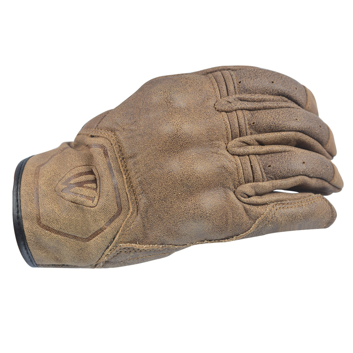 Brown Genuine Leather Protection Riding Gloves