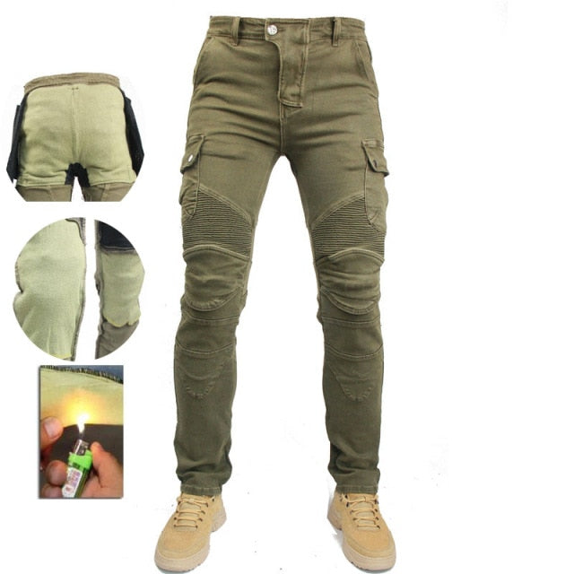 Anti-burning Fiber Protective Motorcycle Pants