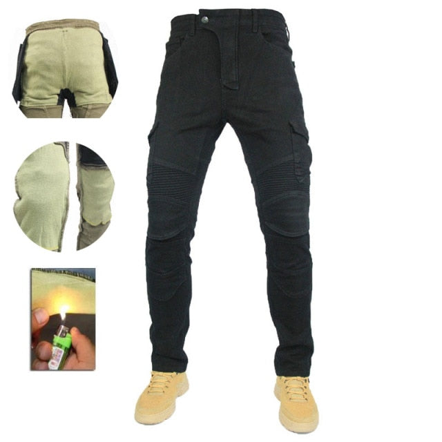 Anti-burning Fiber Protective Motorcycle Pants