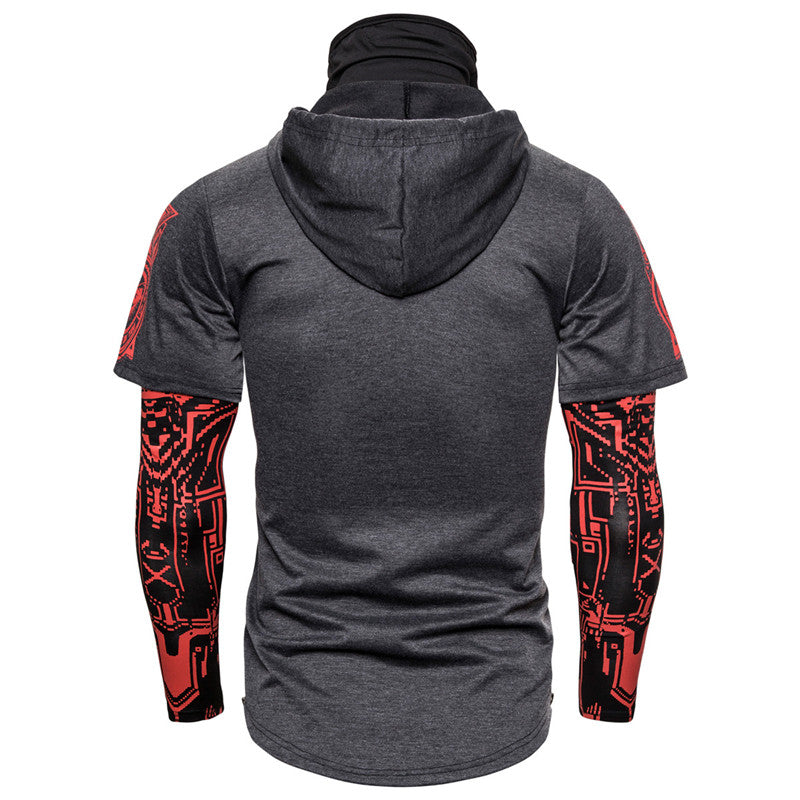 Skull Mask Two Pieces Pullover Hoodie