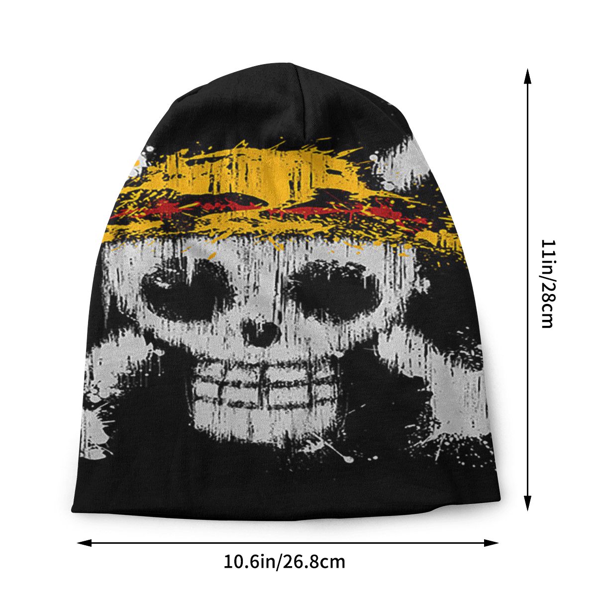 Black Goth Skull Beanies