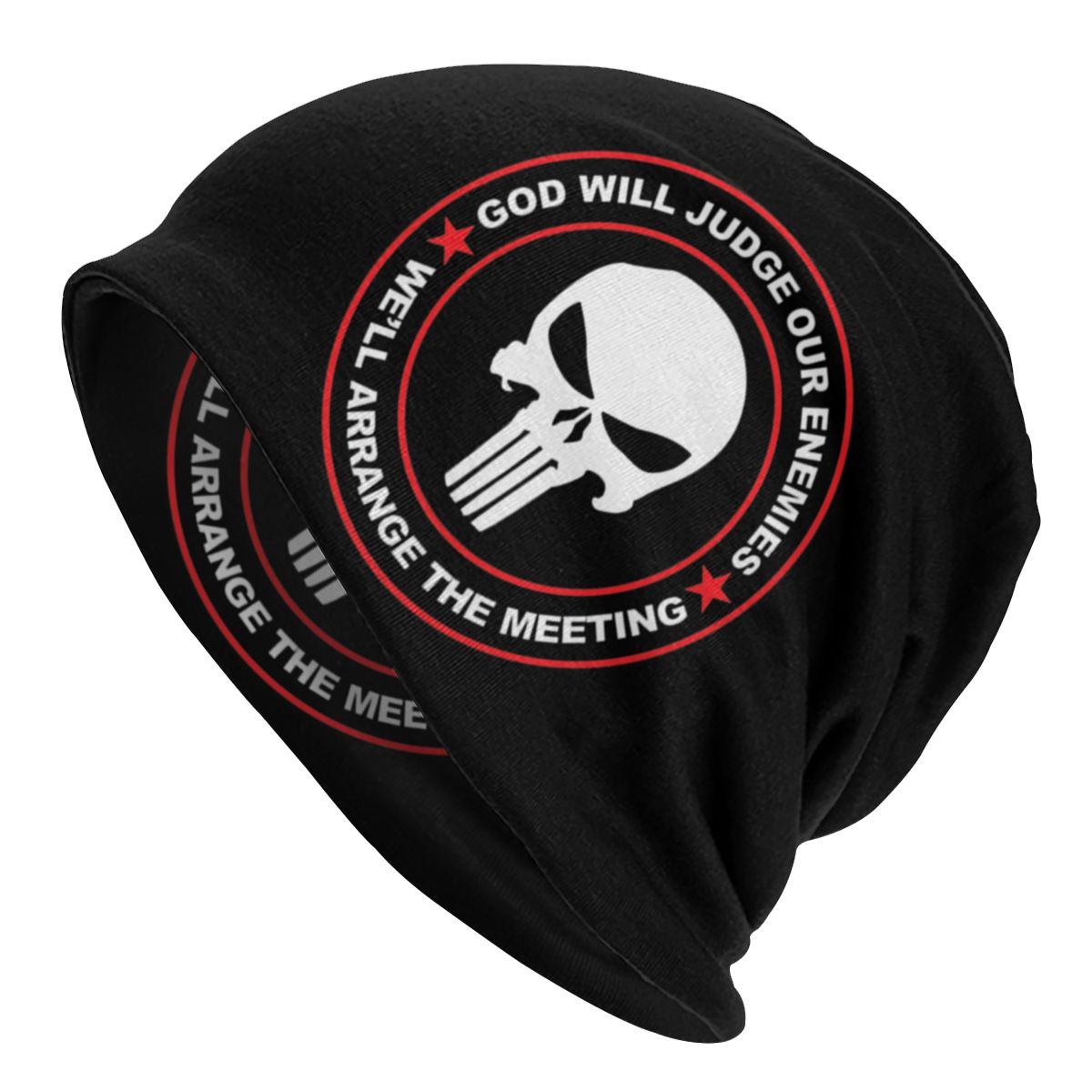 Black Punisher Skull Beanies