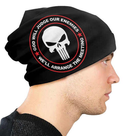 Black Punisher Skull Beanies