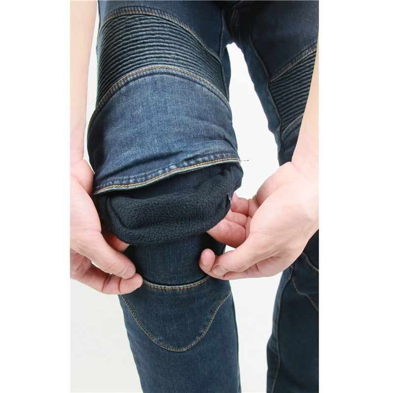 Velvet Stretch Thick Motorcycle Riding Pants