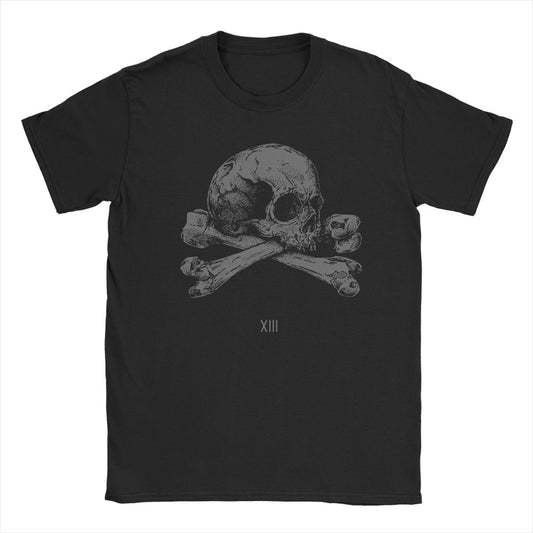 Black XIII Skull Punk Cool Culture T Shirt