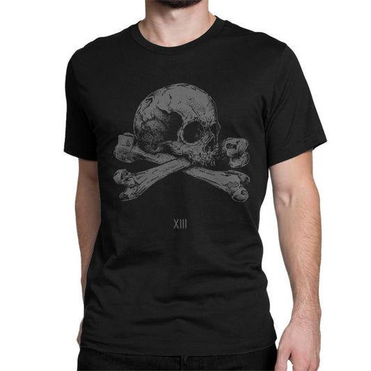 Black XIII Skull Punk Cool Culture T Shirt