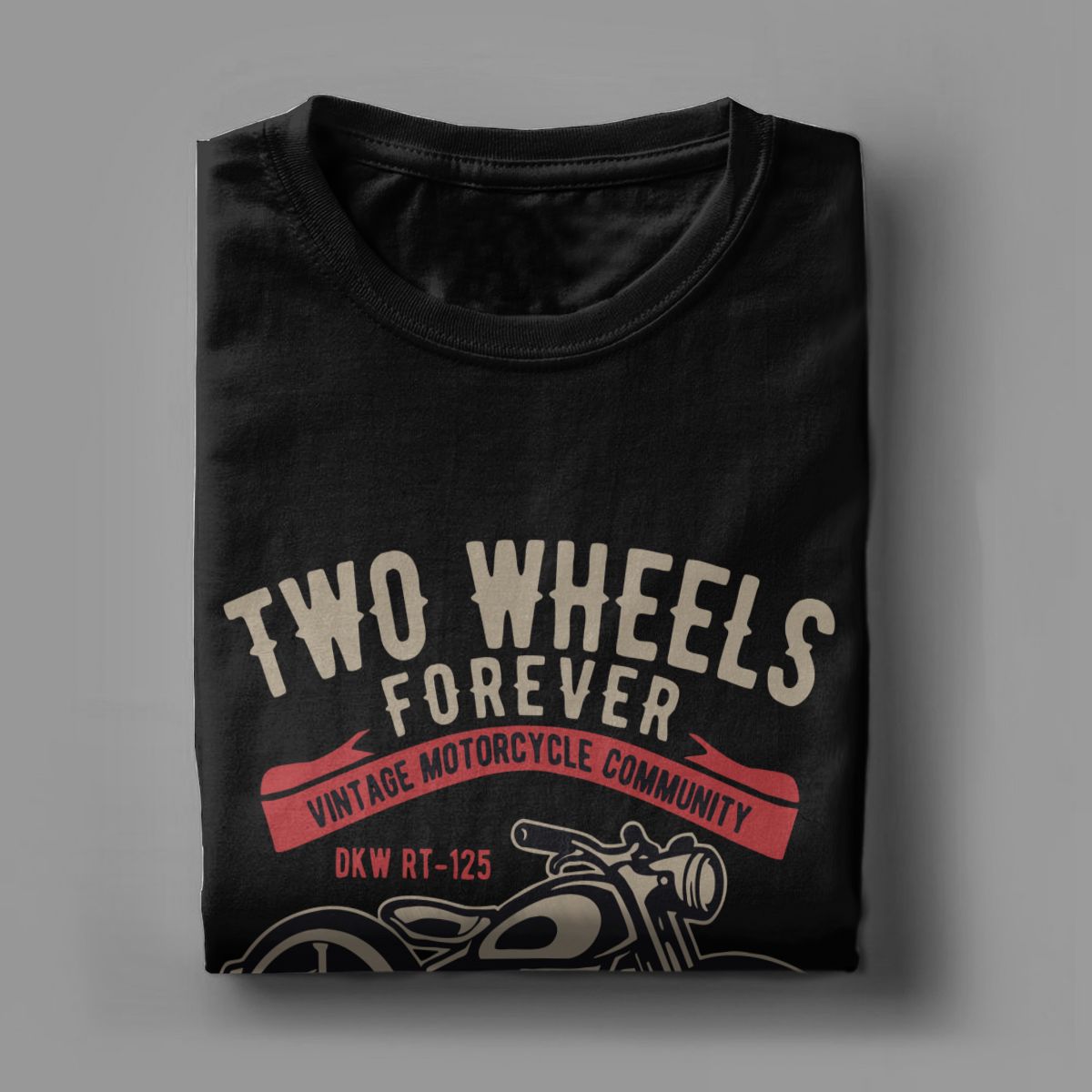 Black Vintage Retro Motorcycle T-Shirt