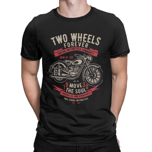 Black Vintage Retro Motorcycle T-Shirt