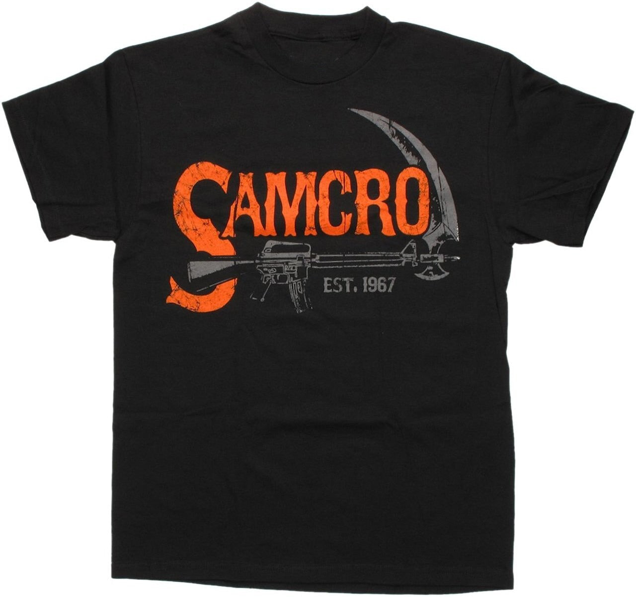 Black Sons of Anarchy Orange SAMCRO Rifle T-Shirt