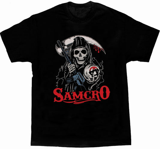 Black Sons of Anarchy Stylized Reaper T-Shirt