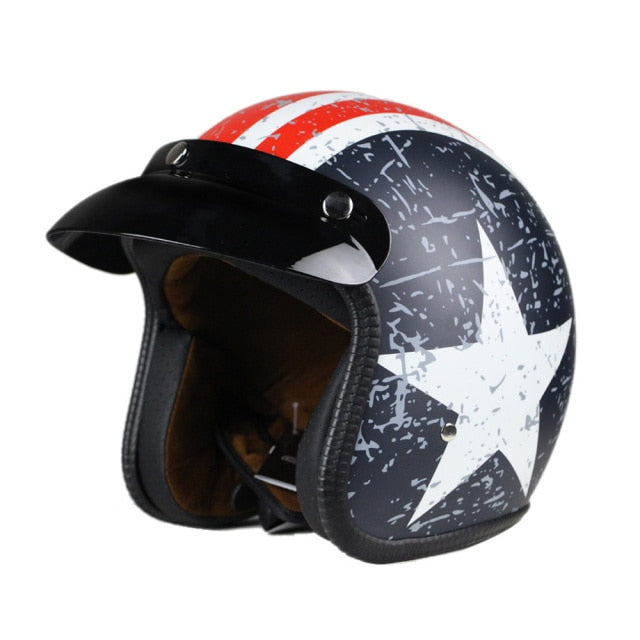 3/4 Open Face Motorcycle Helmet