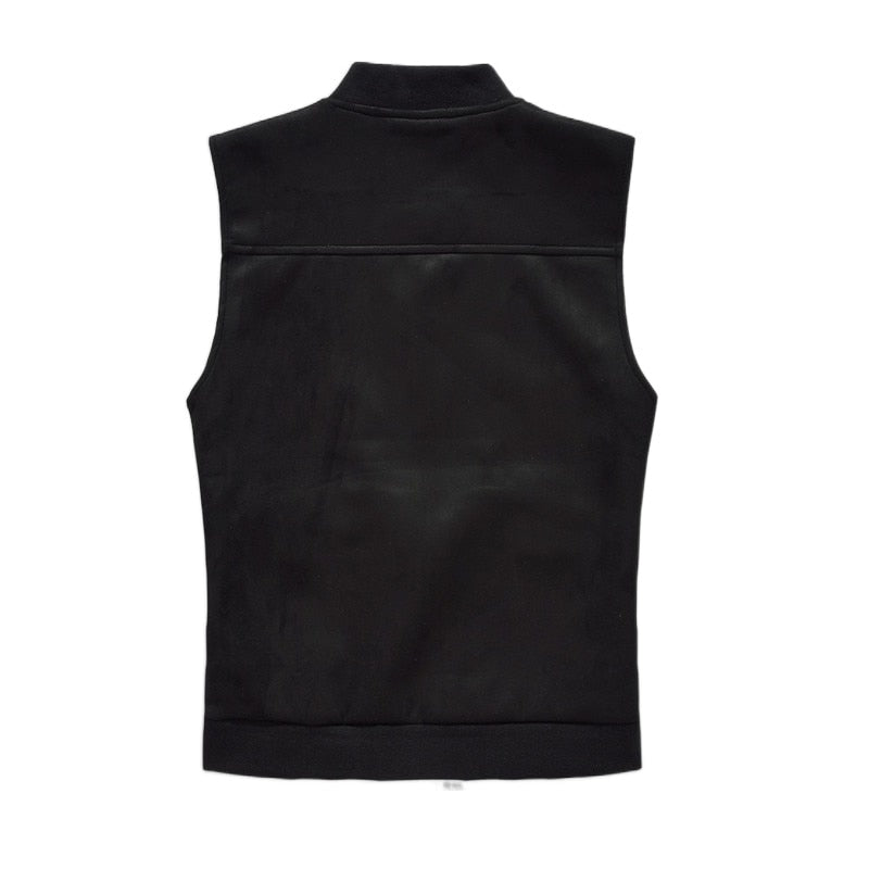 Black Denim Punk Rock Style Vest