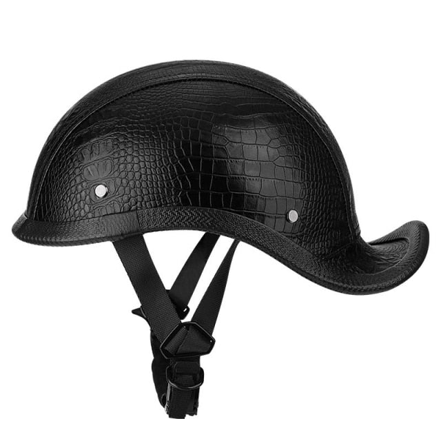 Summer Riding Half Leather Helmet