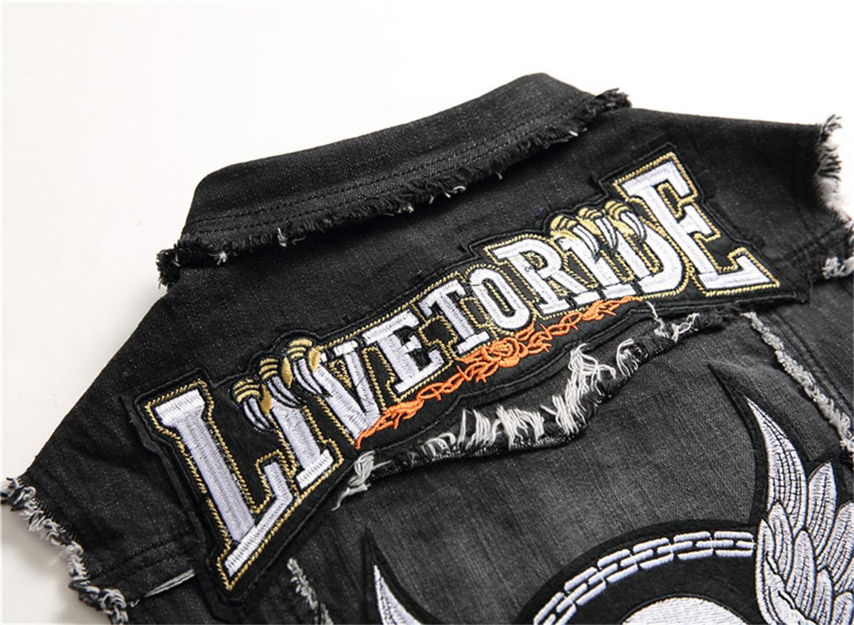 Ripped Denim Live to Ride Vest