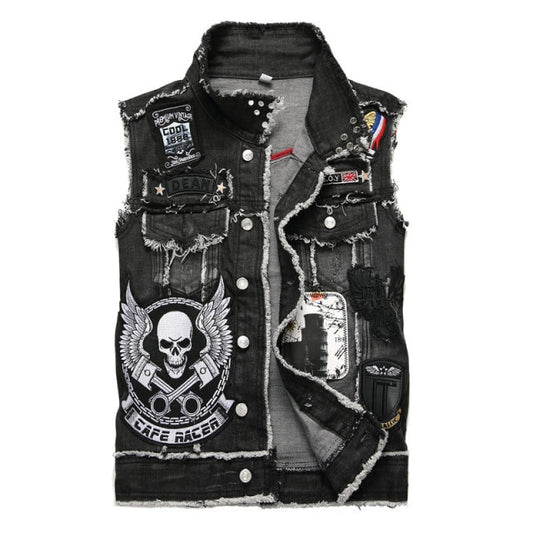 Ripped Denim Live to Ride Vest